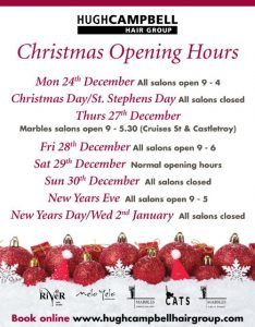 CHRISTMAS OPENING HOURS