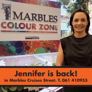 Lights, Camera….Colour! Welcome back Jennifer! Jennifer O'Connell Limerick Master Colourist Marbles Cruises St.